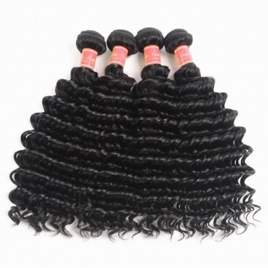【12A 4PCS】Clearance sale Merula Virgin Malaysian deep wave Human Hair Beautiful Weave Hair 4 Bundles deal 【12A 4PCS】Clearance sale Merula Virgin Malaysian deep wave Human Hair Beautiful Weave Hair 4 Bundles deal
