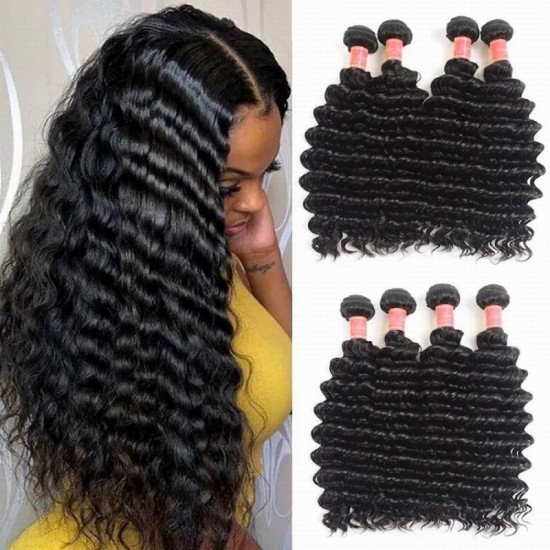 【12A 4PCS】Clearance sale Merula Virgin Malaysian deep wave Human Hair Beautiful Weave Hair 4 Bundles deal 【12A 4PCS】Clearance sale Merula Virgin Malaysian deep wave Human Hair Beautiful Weave Hair 4 Bundles deal