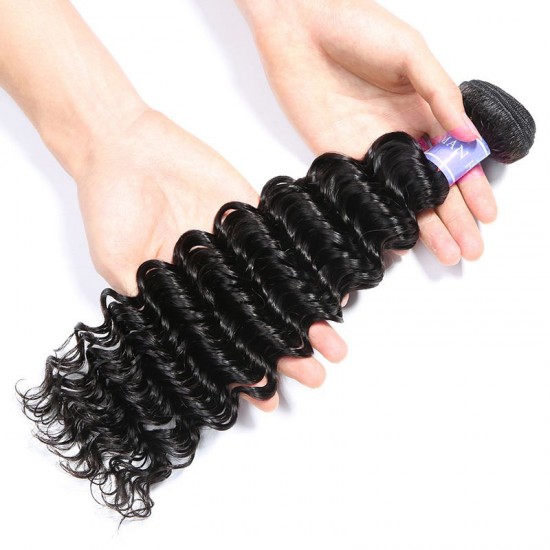 【12A 3PCS】On sale Merula Virgin Brazilian deep wave Human Hair Beautiful Weave Hair 3 Bundles deal 【12A 3PCS】On sale Merula Virgin Brazilian deep wave Human Hair Beautiful Weave Hair 3 Bundles deal