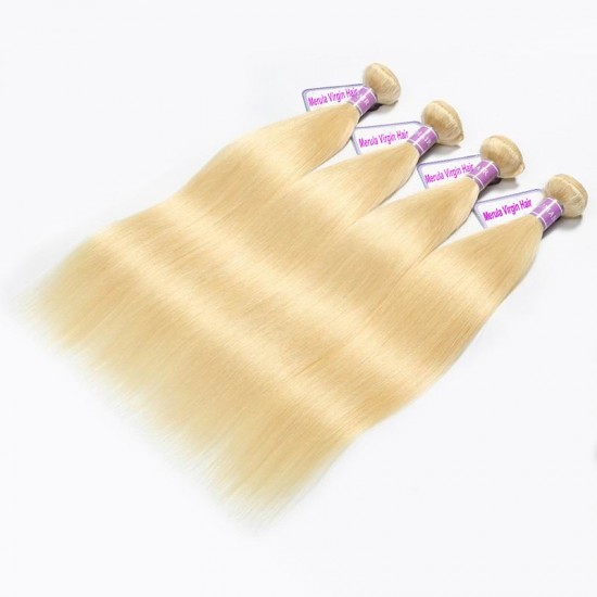 3 pcs Merula blonde 613 Virgin hair straight weaves Human hair bundles deal hot seller 3 pcs Merula blonde 613 Virgin hair straight weaves Human hair bundles deal hot seller