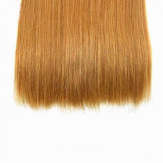 400g Honey blonde color #27 Silky bone straight super double drawn Virgin Indian human hair 400g Honey blonde color #27 Silky bone straight super double drawn Virgin Indian human hair
