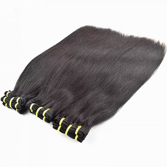 300g Super double drawn Virgin Indian hair silky bone straight soft silky texture natural #1B color Merula thick bundles 300g Super double drawn Virgin Indian hair silky bone straight soft silky texture natural #1B color Merula thick bundles