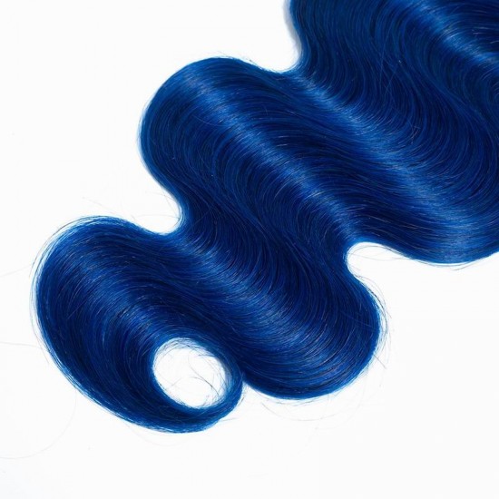 1B/Blue New time fashionable type Body wave 3 bundles human hair extensions two tone colors closure frontal optional 1B/Blue New time fashionable type Body wave 3 bundles human hair extensions two tone colors closure frontal optional