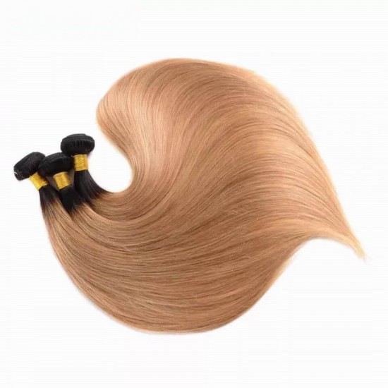 1B/27 significant Stunning ombre hairs honey blonde straight 4 bundles human hair weaves Top selling two tone 1B/27 significant Stunning ombre hairs honey blonde straight 4 bundles human hair weaves Top selling two tone