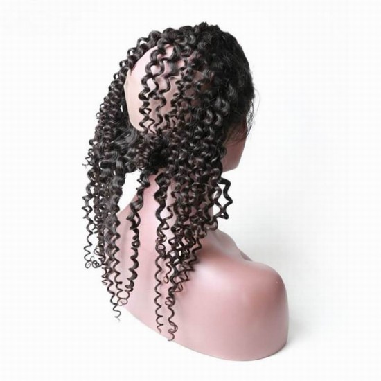 360 Lace Frontal jerry curly small knots Preplucked Swiss Lace Natural 1B Color kinky curl Human Hair 360 Lace Frontal jerry curly small knots Preplucked Swiss Lace Natural 1B Color kinky curl Human Hair