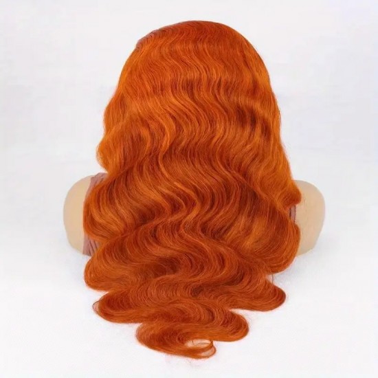 Ginger orange Virgin human hair lace frontal wig amazing colored wigs by Merula HD medium brown lace Vip service Ginger orange Virgin human hair lace frontal wig amazing colored wigs by Merula HD medium brown lace Vip service